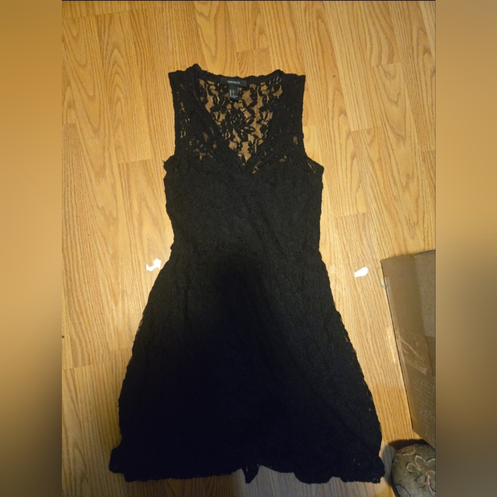 lacy black dress with shrug/bolero